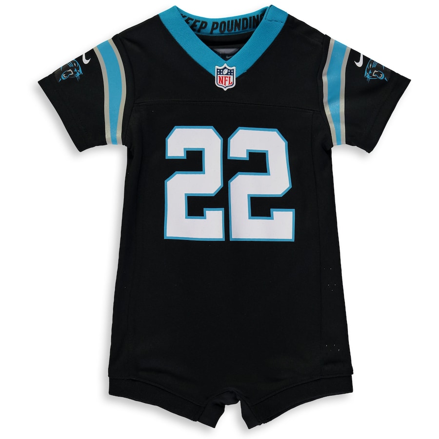 Infant Carolina Panthers Christian McCaffrey Nike Black Romper Jersey