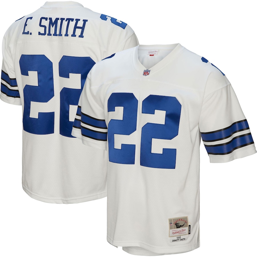 Men’s Dallas Cowboys Emmitt Smith Mitchell & Ness White 1992 Legacy Replica Jersey