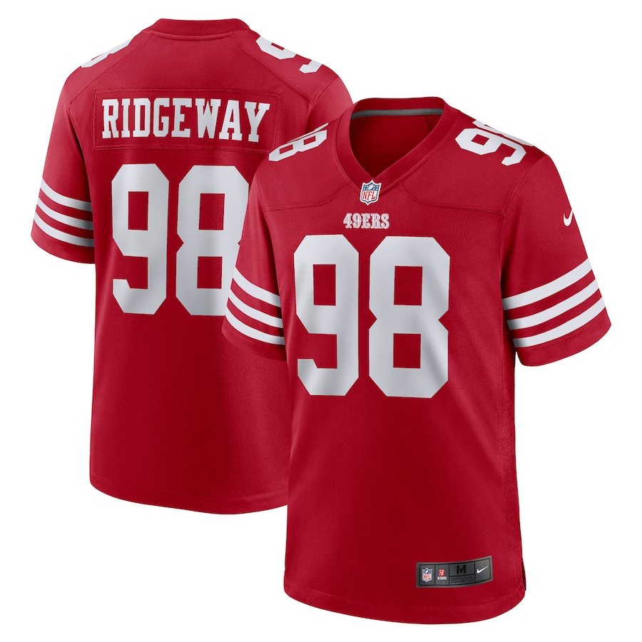 Men’s San Francisco 49ers Hassan Ridgeway Nike Scarlet Game Player Jersey