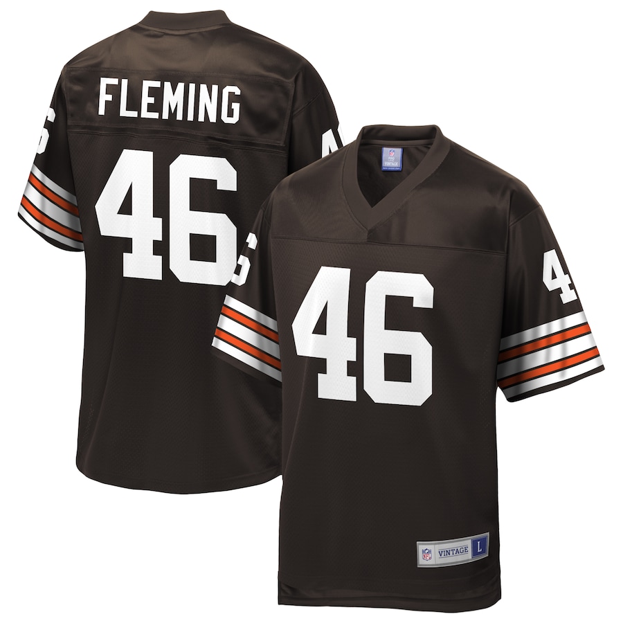 Men’s Cleveland Browns Don Fleming NFL Pro Line Brown Retired Player Jersey