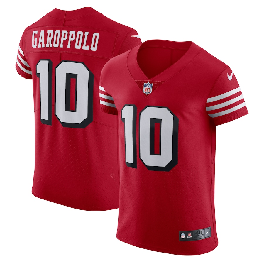 Men’s San Francisco 49ers Jimmy Garoppolo Nike Scarlet Alternate Vapor Elite Jersey