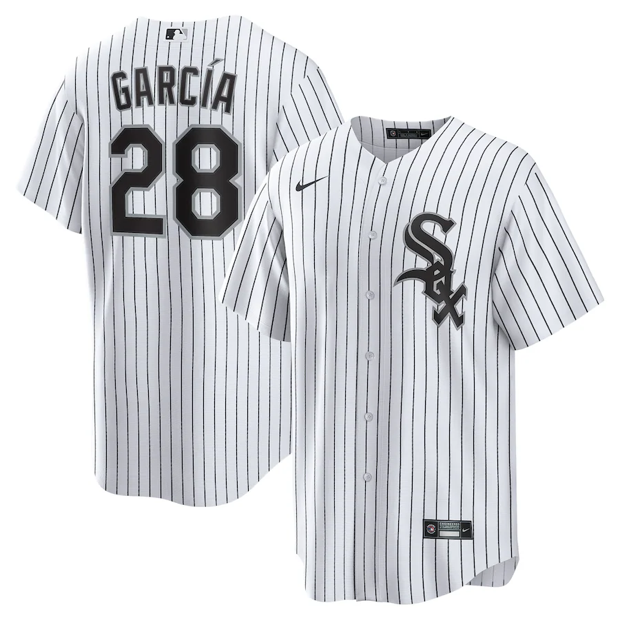Men's Chicago White Sox Leury Garcia White Home Replica Player Jersey