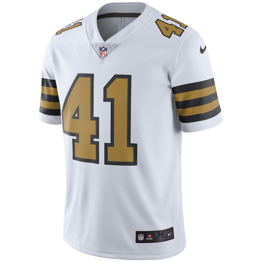 Men’s New Orleans Saints Alvin Kamara Nike White Vapor Untouchable Color Rush Limited Player Jersey