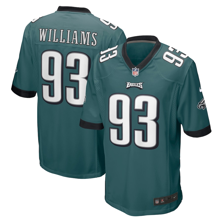 Men’s Philadelphia Eagles Milton Williams Nike Midnight Green Game Jersey