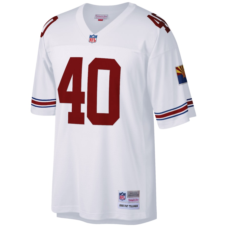 Men’s Arizona Cardinals Pat Tillman Mitchell & Ness White Big & Tall 2000 Retired Player Replica Jersey