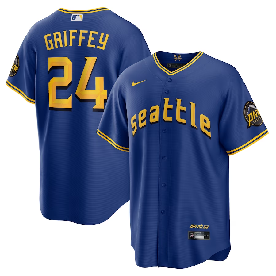 Men's Seattle Mariners Ken Griffey Jr. Royal 2023 City Connect Replica Player Jersey