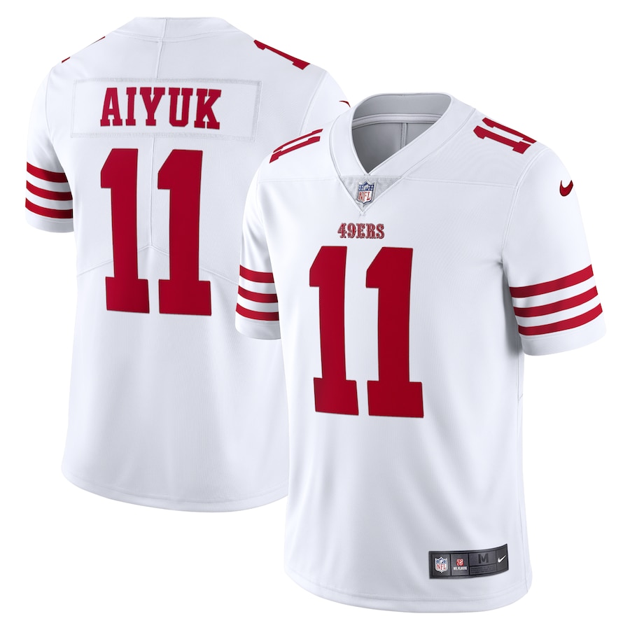 Men’s San Francisco 49ers Brandon Aiyuk Nike White Vapor Limited Jersey
