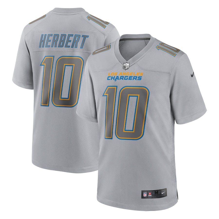 Men’s Los Angeles Chargers Justin Herbert Nike Gray Atmosphere Fashion Game Jersey