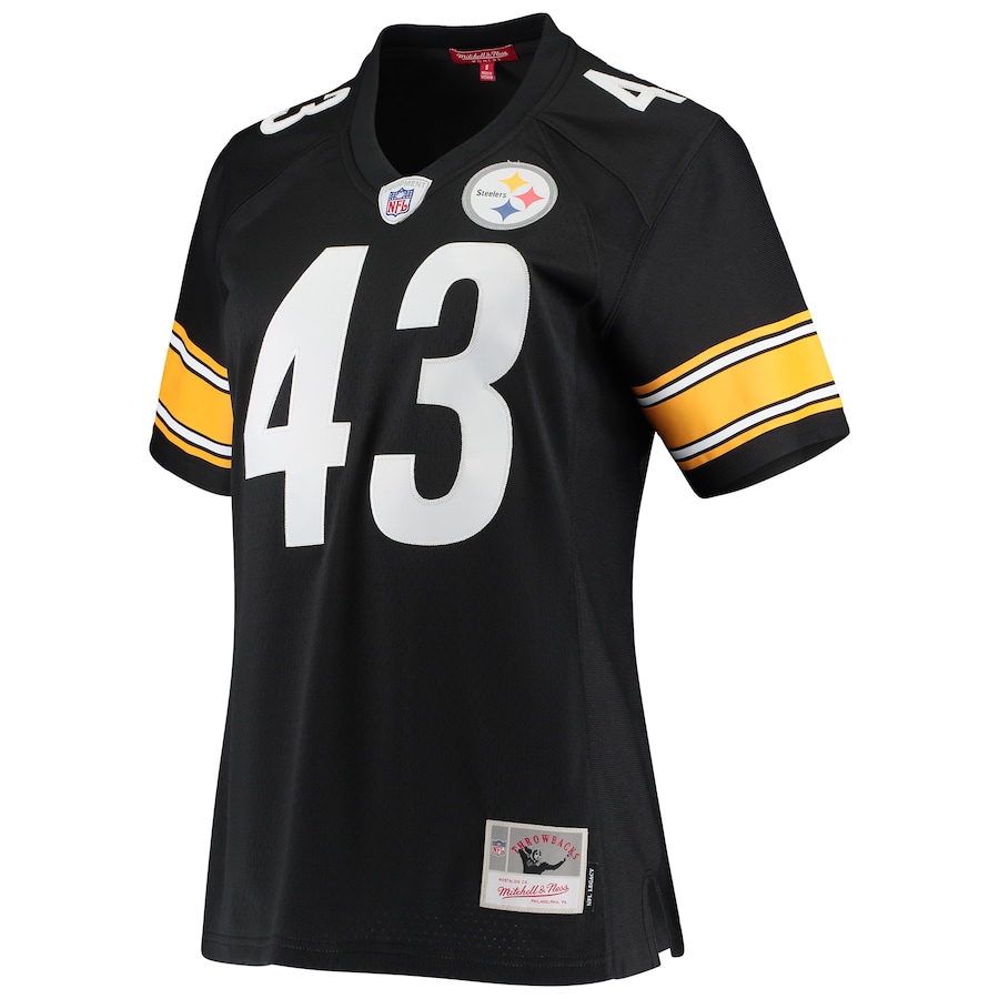 Women’s Pittsburgh Steelers Troy Polamalu Mitchell & Ness Black Legacy Replica Team Jersey