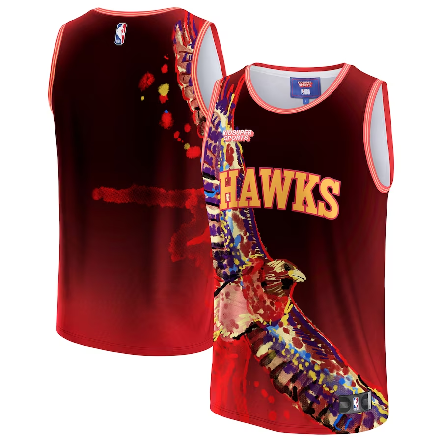 Unisex Atlanta Hawks & KidSuper Studios by Fanatics Red Hometown Jersey