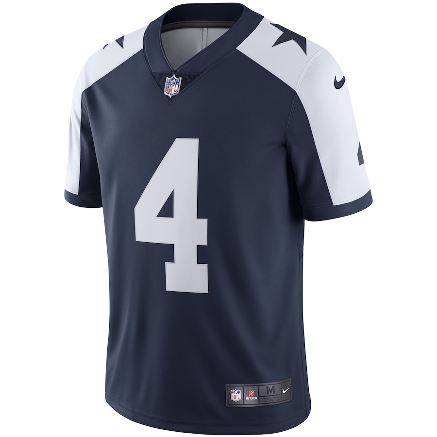 Men’s Dallas Cowboys Dak Prescott Nike Navy Alternate Vapor Limited Jersey