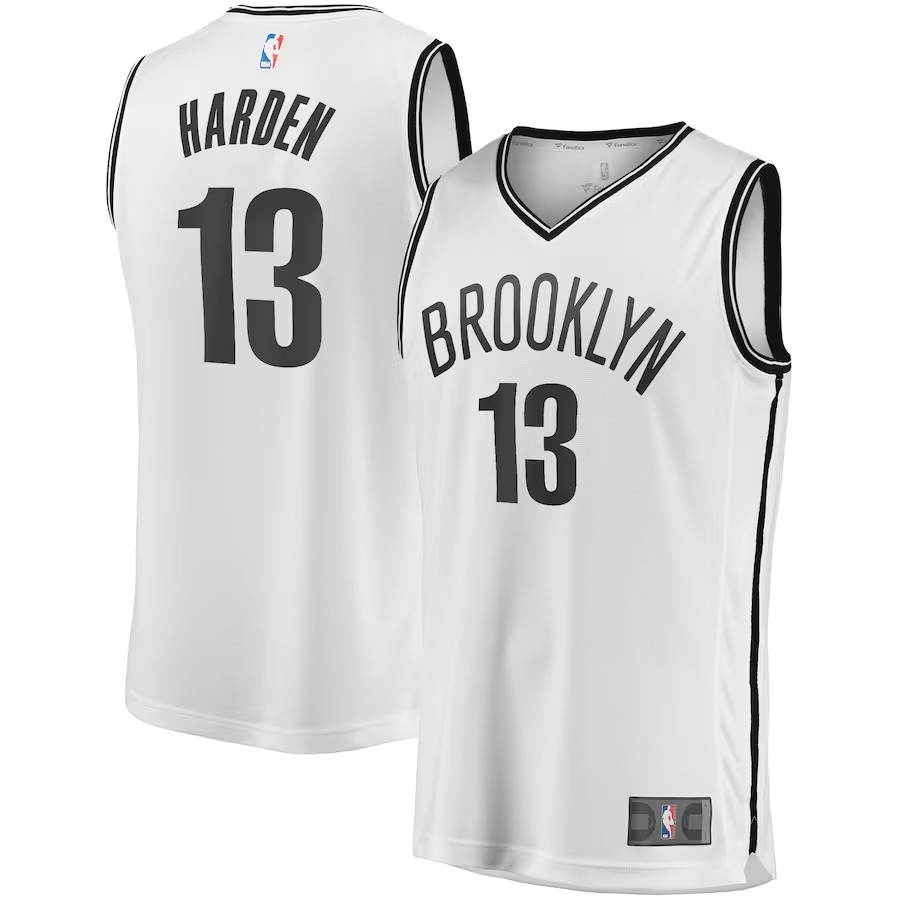 Men's Brooklyn Nets James Harden Fanatics Branded White 2020/21 Fast Break Replica Jersey - Association Edition