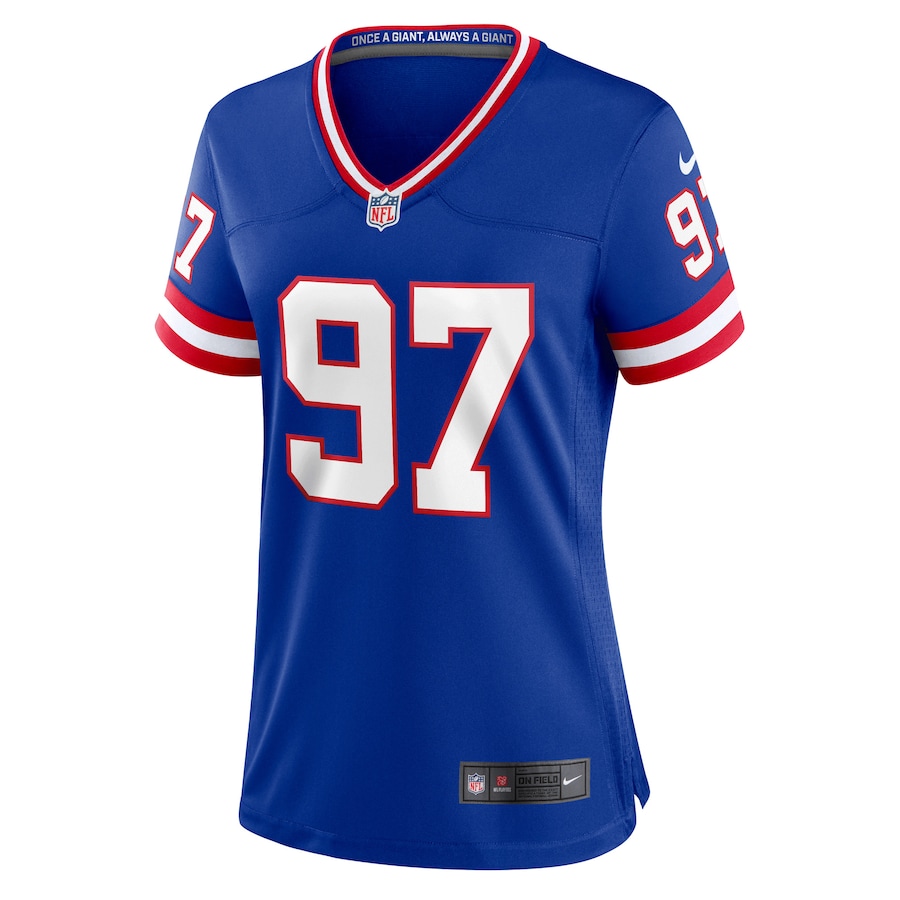 Women's New York Giants Dexter Lawrence Nike Royal Classic Player Game Jersey