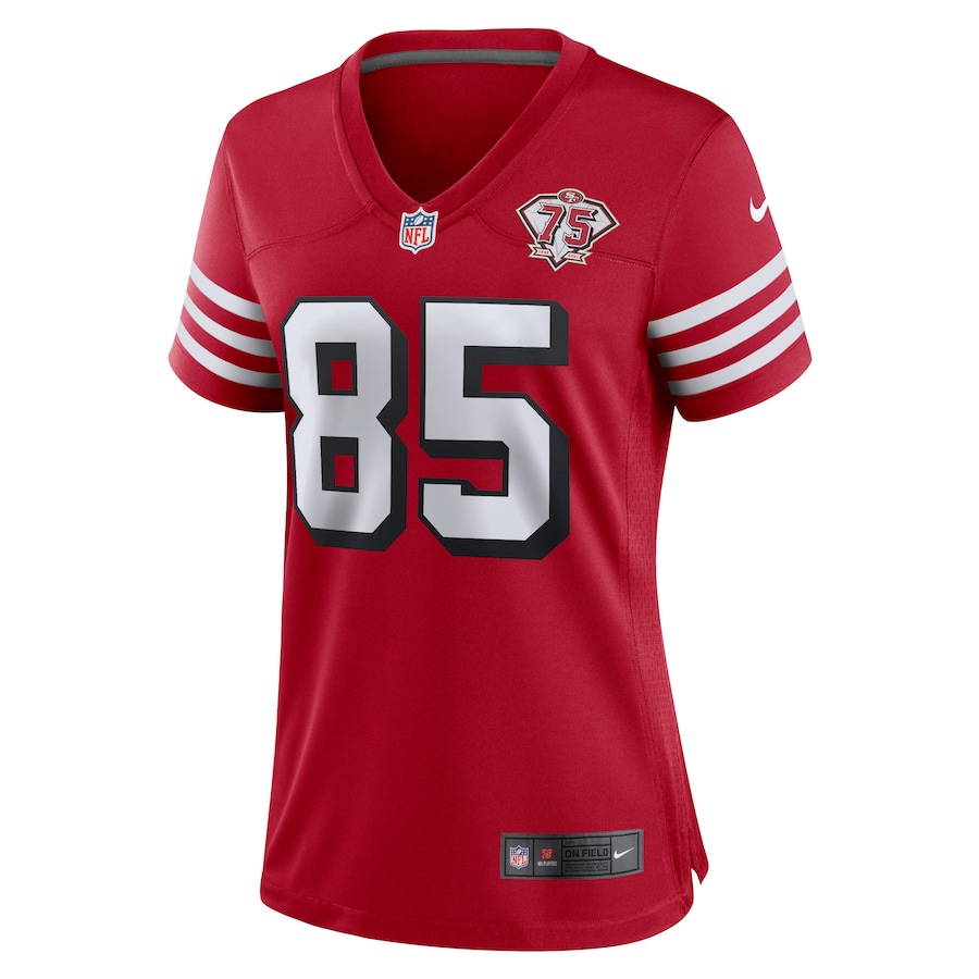 Women’s San Francisco 49ers George Kittle Nike Scarlet 75th Anniversary Alternate Game Jersey