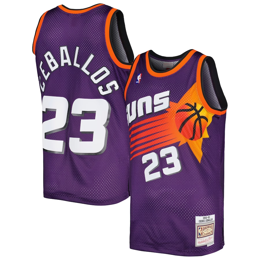 Men's Phoenix Suns Cedric Ceballos Purple 1996-97 Hardwood Classics Swingman Jersey