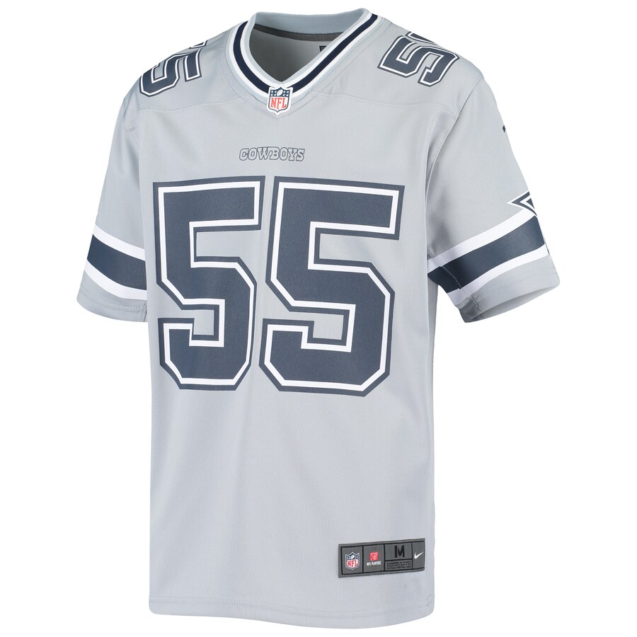 Youth Dallas Cowboys Leighton Vander Esch Nike Gray Inverted Game Jersey