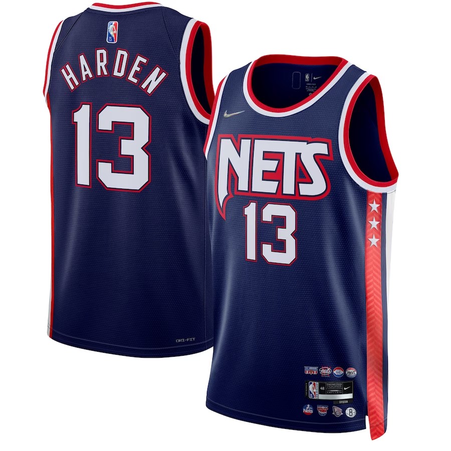 Men's Brooklyn Nets James Harden Nike Navy 2021/22 Swingman Jersey - City Edition