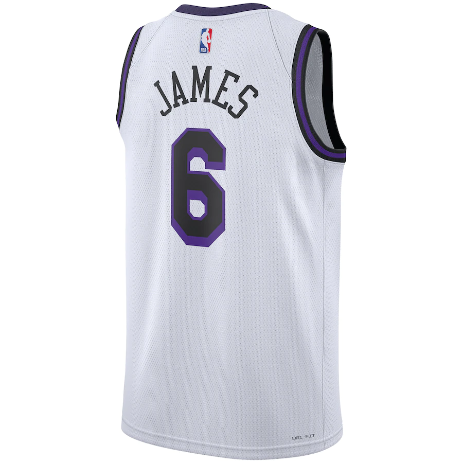 Men's Los Angeles Lakers LeBron James White 2022-23 Swingman Jersey - City Edition