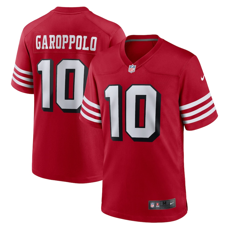 Men’s San Francisco 49ers Jimmy Garoppolo Nike Scarlet Alternate Game Player Jersey