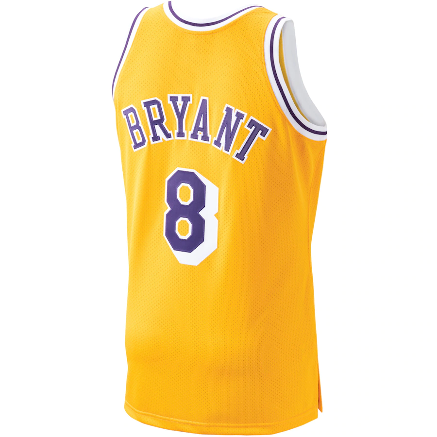 Men's Los Angeles Lakers Kobe Bryant Mitchell & Ness Gold 1996-97 Hardwood Classics Authentic Player Jersey