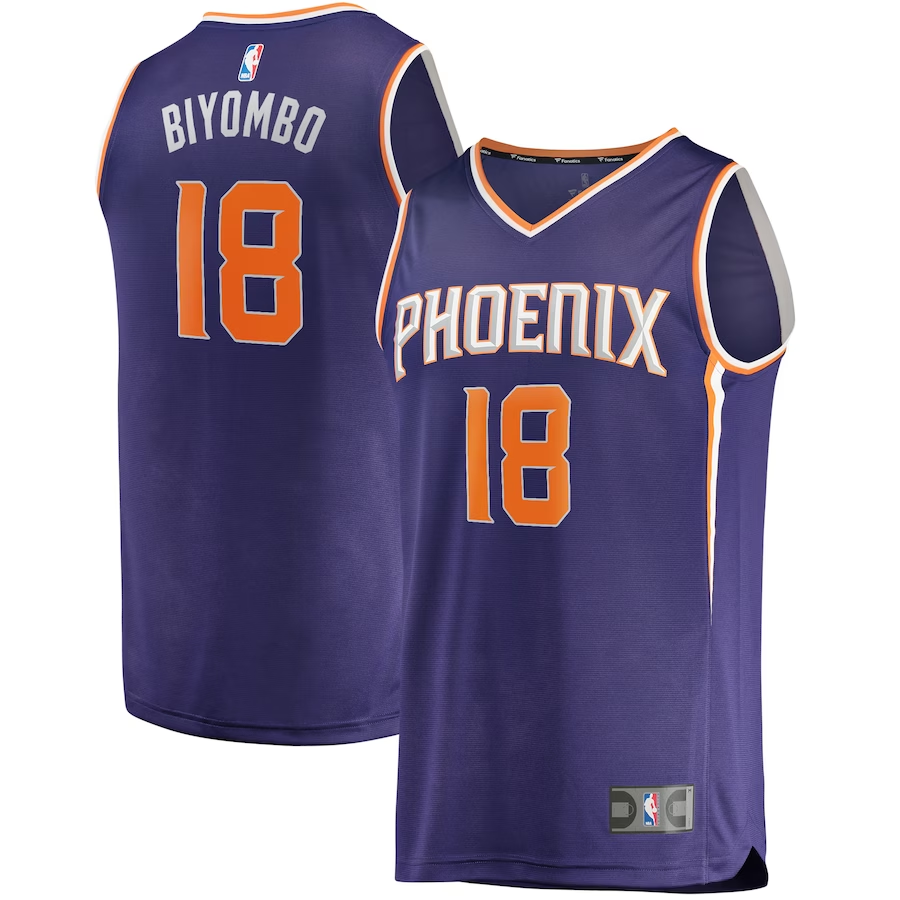 Men's Phoenix Suns Bismack Biyombo Purple 2021/22 Fast Break Replica Jersey - Icon Edition