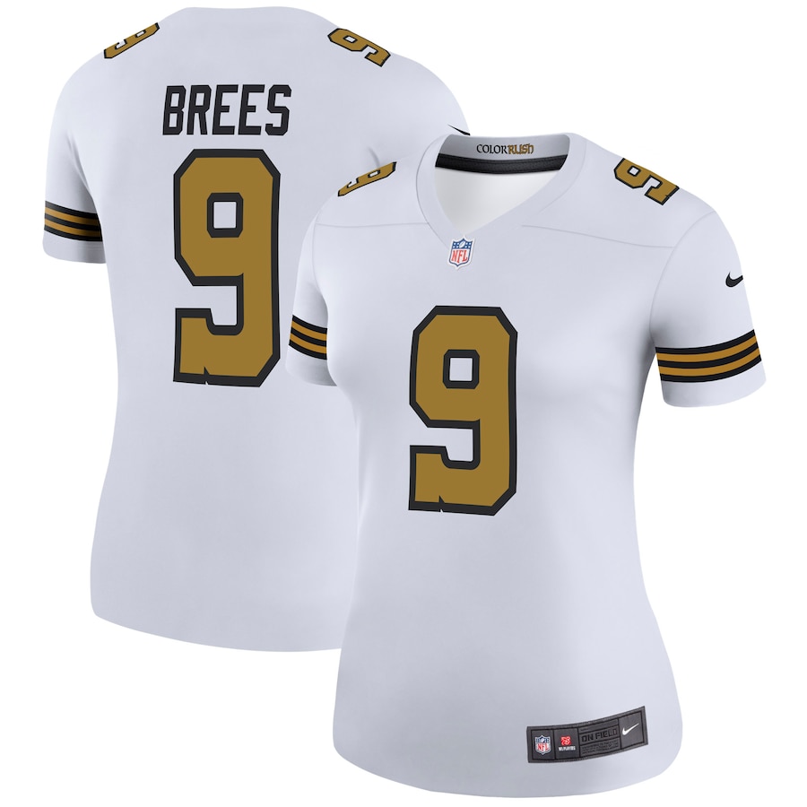 Women’s New Orleans Saints Drew Brees Nike White Color Rush Legend Jersey