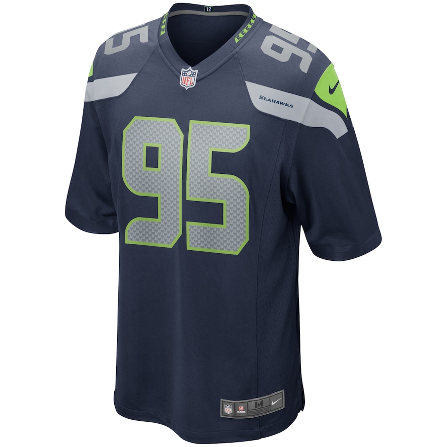 Men’s Seattle Seahawks L.J. Collier Nike College Navy Game Player Jersey