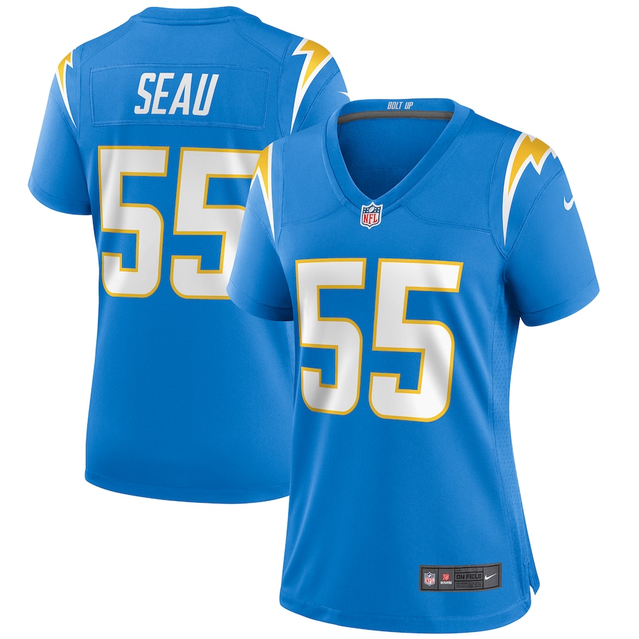 Women’s Los Angeles Chargers Junior Seau Nike Powder Blue Game Retired Player Jersey