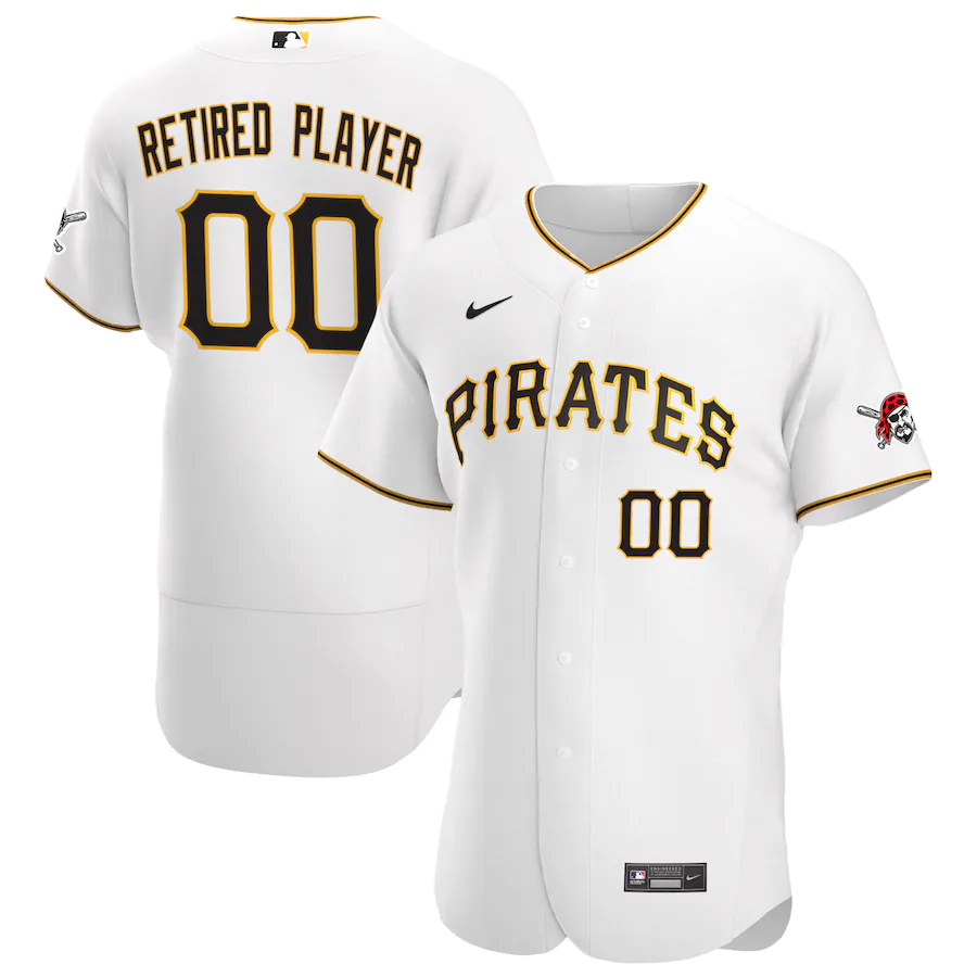 Men's Pittsburgh Pirates White Home Pick-A-Player Retired Roster Authentic Jersey