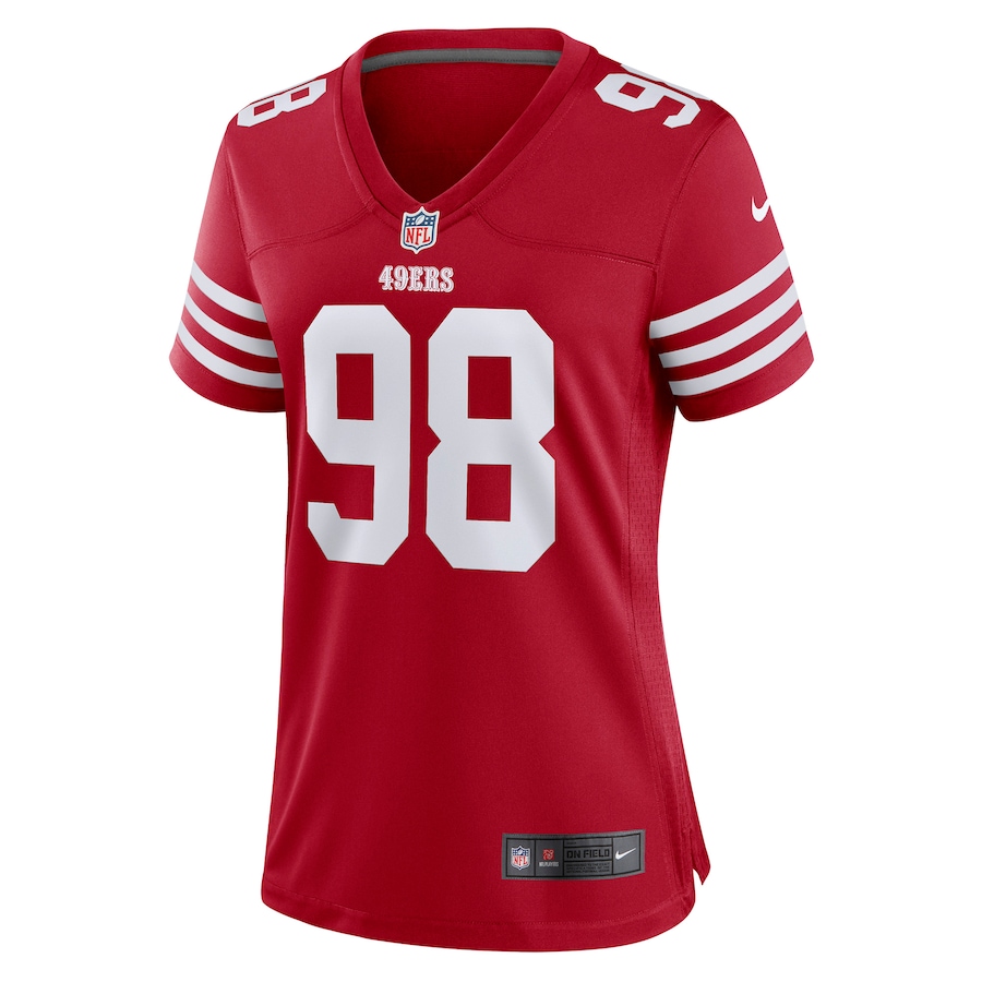 Women’s San Francisco 49ers Hassan Ridgeway Nike Scarlet Game Player Jersey