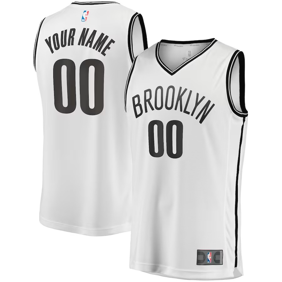 Youth Brooklyn Nets Fanatics Branded White Fast Break Replica Custom Jersey - Association Edition