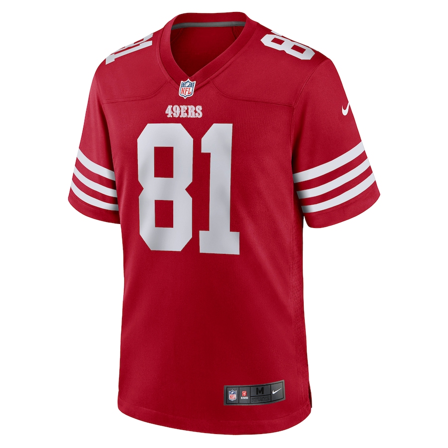 Men's San Francisco 49ers Tyler Kroft Nike Scarlet Game Player Jersey