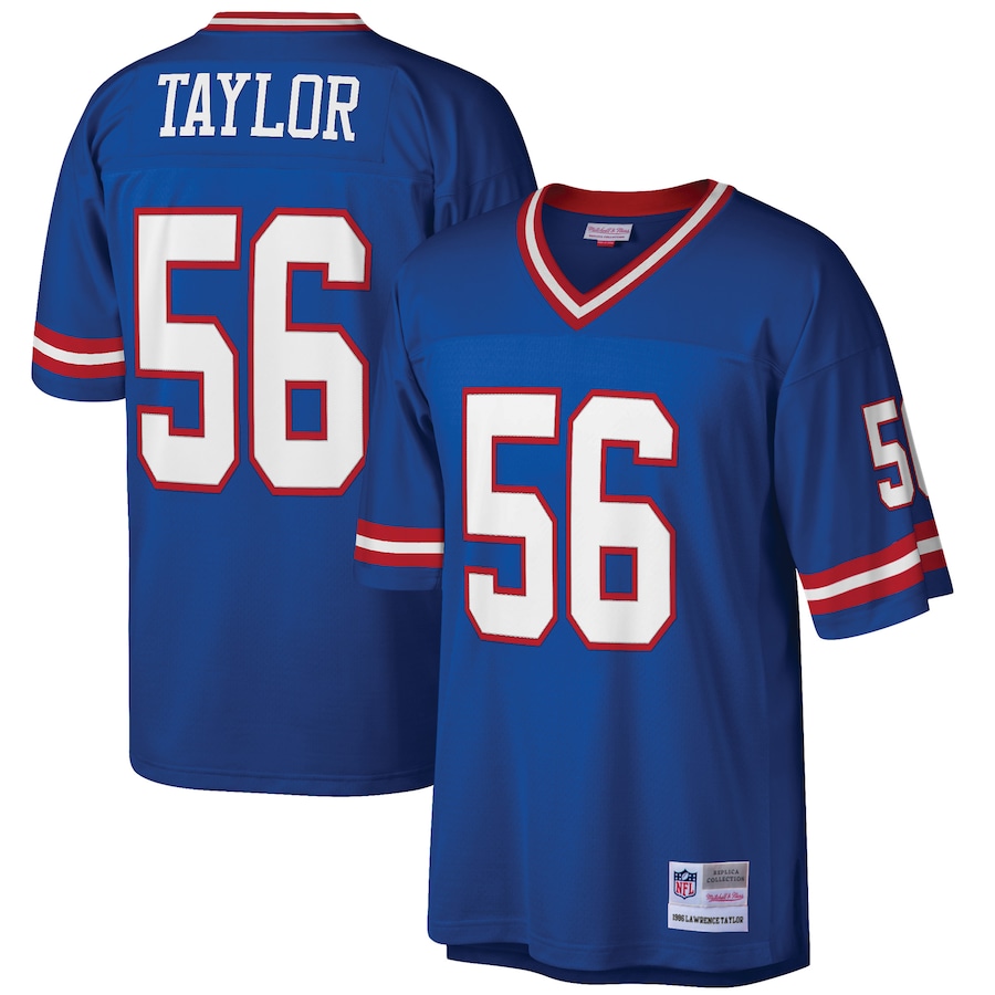 Men’s New York Giants Lawrence Taylor Mitchell & Ness Royal Big & Tall 1986 Retired Player Replica Jersey