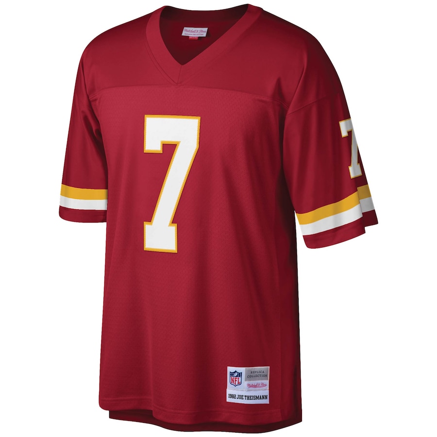 Men’s Washington Football Team Joe Theismann Mitchell & Ness Burgundy Legacy Replica Jersey