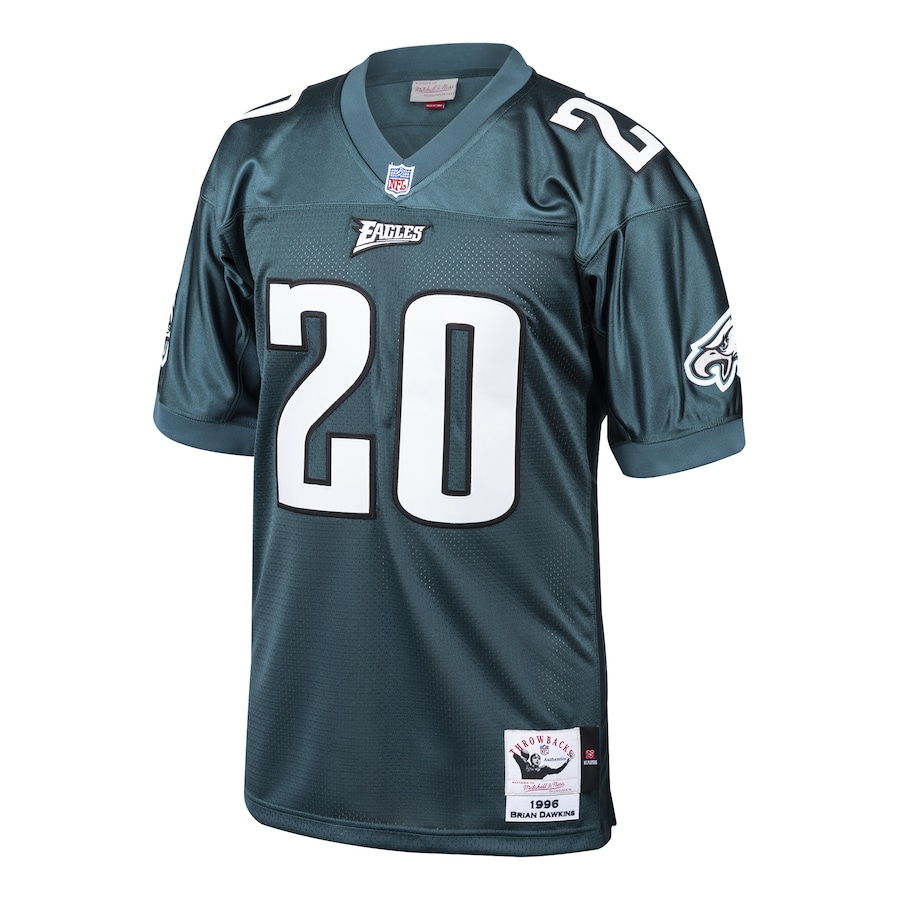 Men’s Philadelphia Eagles Brian Dawkins Mitchell & Ness Midnight Green 1996 Authentic Throwback Retired Player Jersey