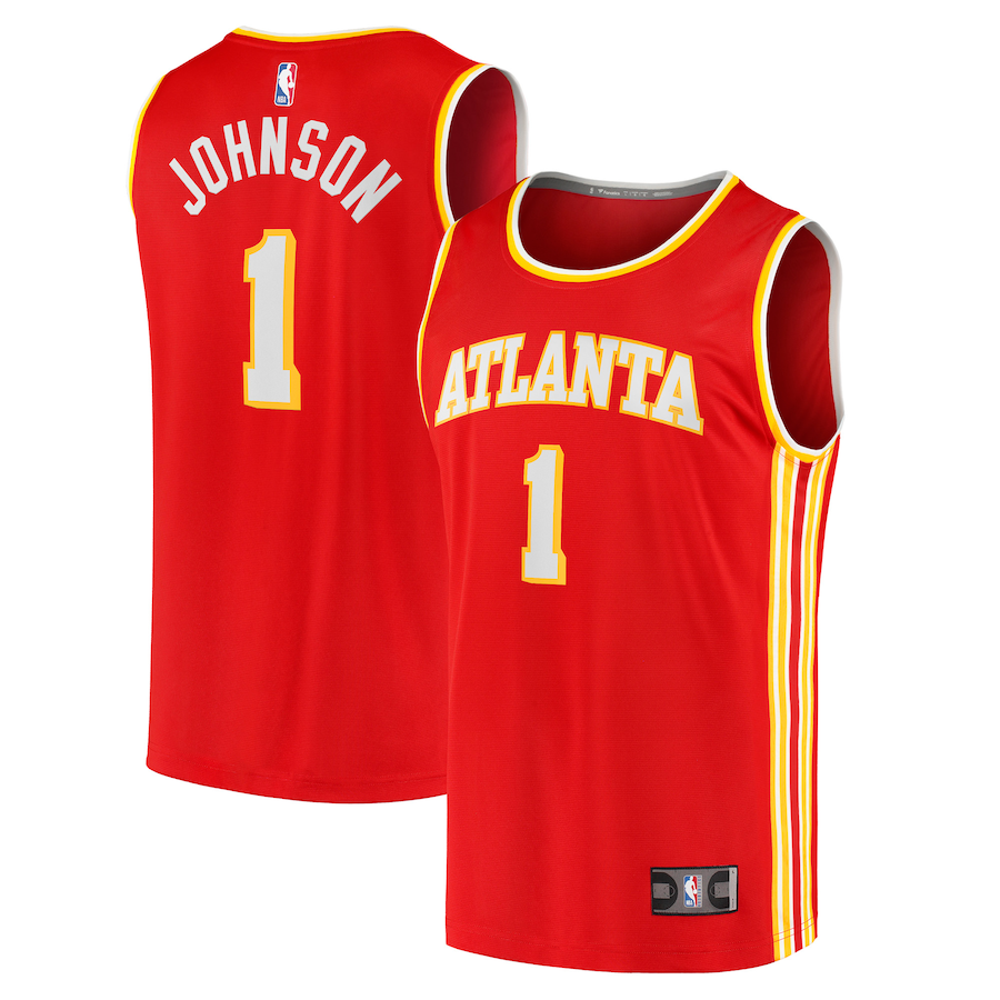 Men's Atlanta Hawks Jalen Johnson Fanatics Branded Red 2021/22 Fast Break Replica Jersey - Icon Edition
