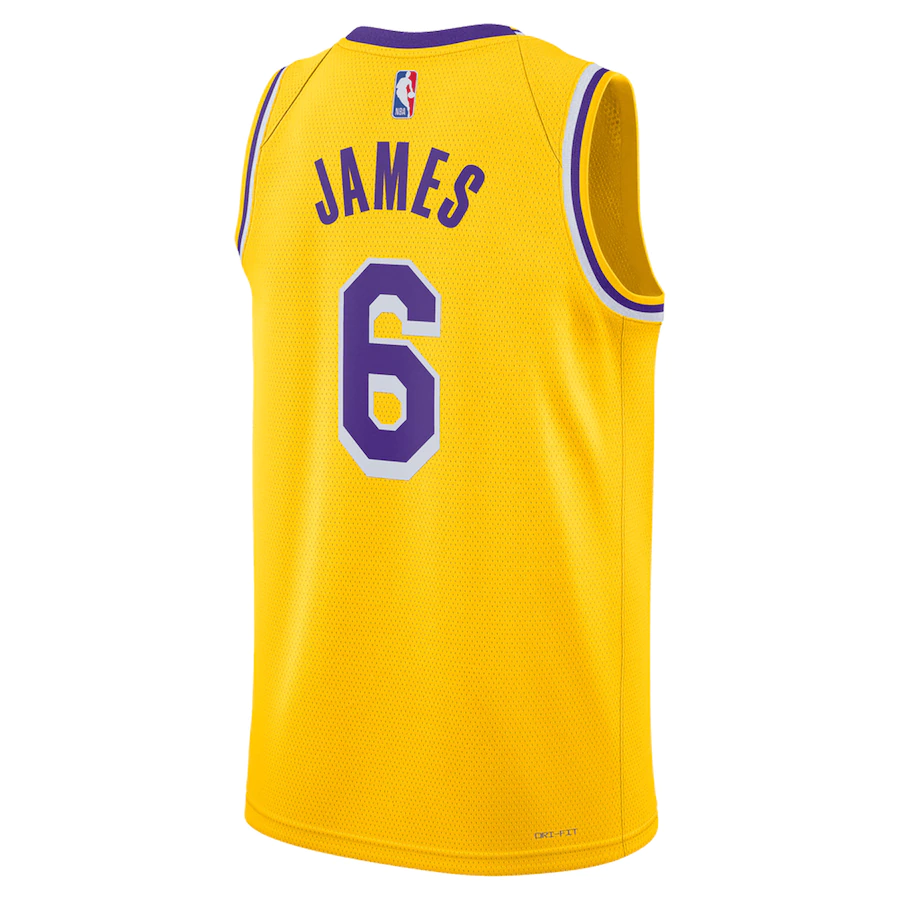 Men's Los Angeles Lakers LeBron James Gold 2022-23 Swingman Jersey - Icon Edition