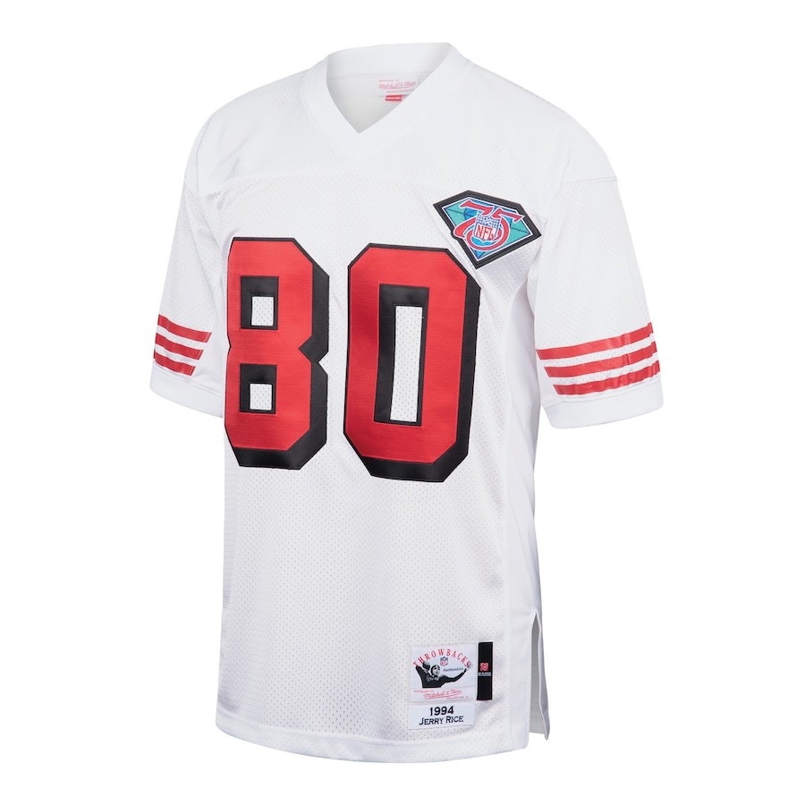 Men’s San Francisco 49ers Jerry Rice Mitchell & Ness White 1994 Authentic Throwback Retired Player Jersey