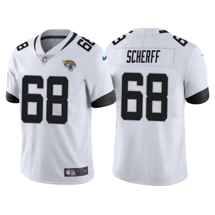 Men's Jacksonville Jaguars 68 Brandon Scherff White Vapor Untouchable Limited Stitched Jersey
