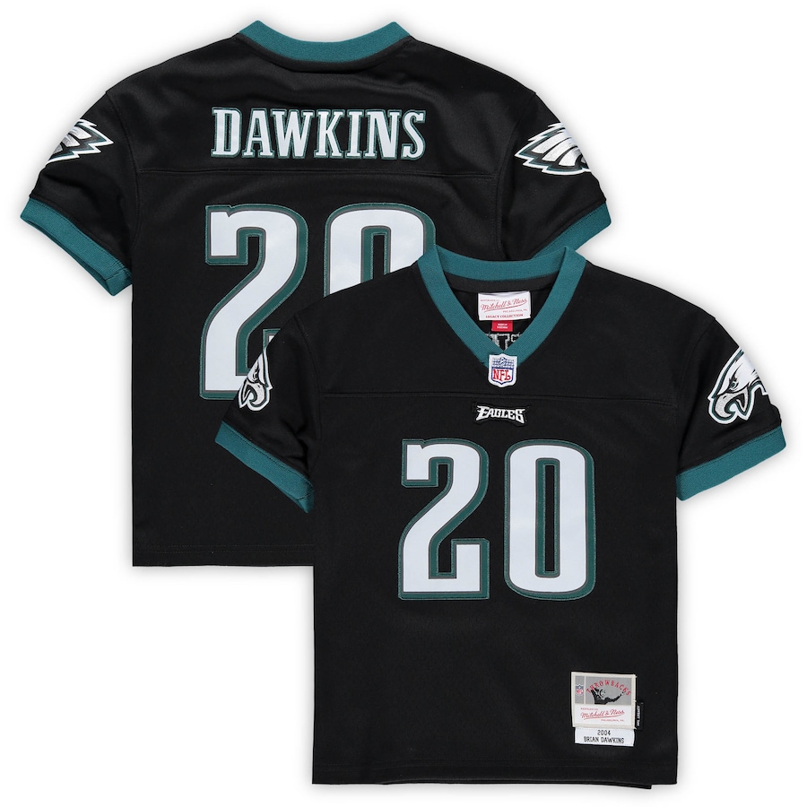 Preschool Philadelphia Eagles Brian Dawkins Mitchell & Ness Black Retired Legacy Jersey