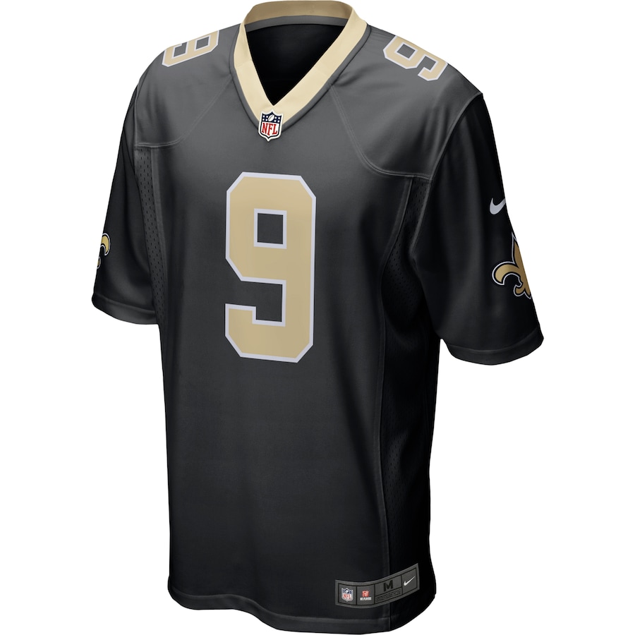 Men’s New Orleans Saints Drew Brees Nike Black Team Color Game Jersey