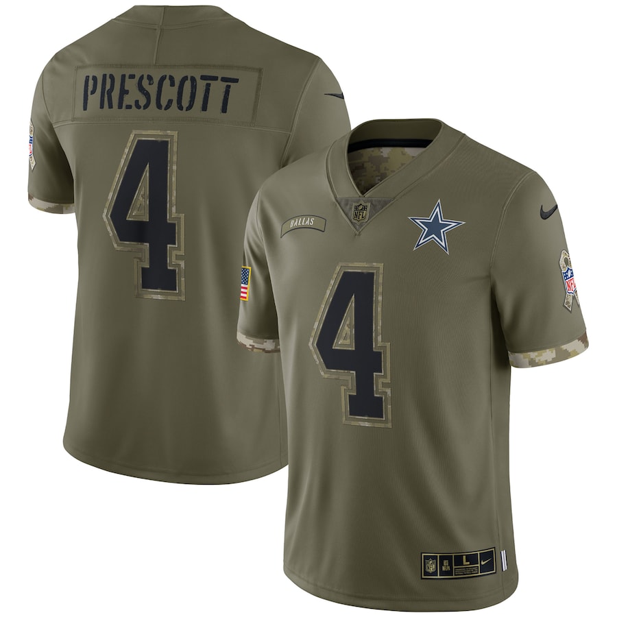 Men’s Dallas Cowboys Nike Olive 2022 Salute To Service Limited Jersey