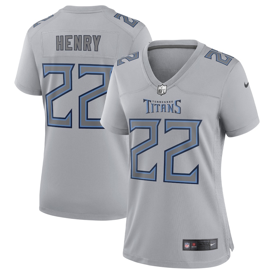 Women’s Tennessee Titans Derrick Henry Nike Gray Atmosphere Fashion Game Jersey