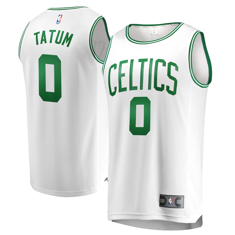 Men's Boston Celtics Jayson Tatum White Fast Break Replica Away Jersey - Association Edition