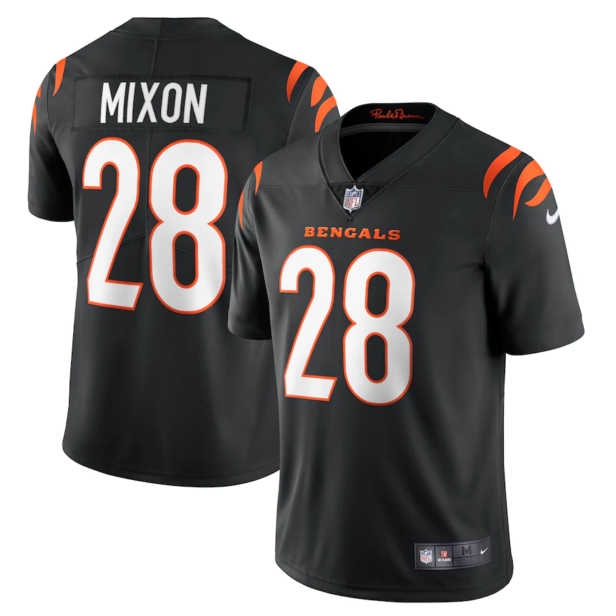 Men's Cincinnati Bengals Joe Mixon Black Vapor Limited Stitched Jersey