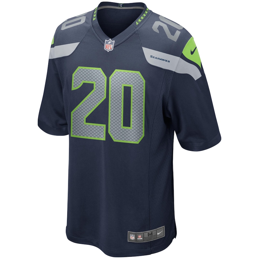 Men’s Seattle Seahawks Rashaad Penny Nike College Navy Player Game Jersey