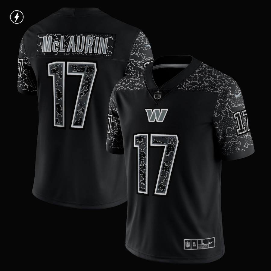 Men’s Washington Commanders Terry McLaurin Nike Black RFLCTV Limited Jersey