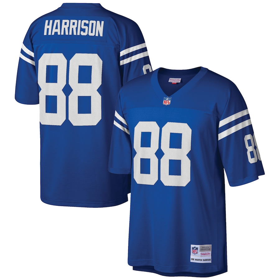 Men’s Indianapolis Colts Marvin Harrison Mitchell & Ness Royal Retired Player Legacy Replica Jersey