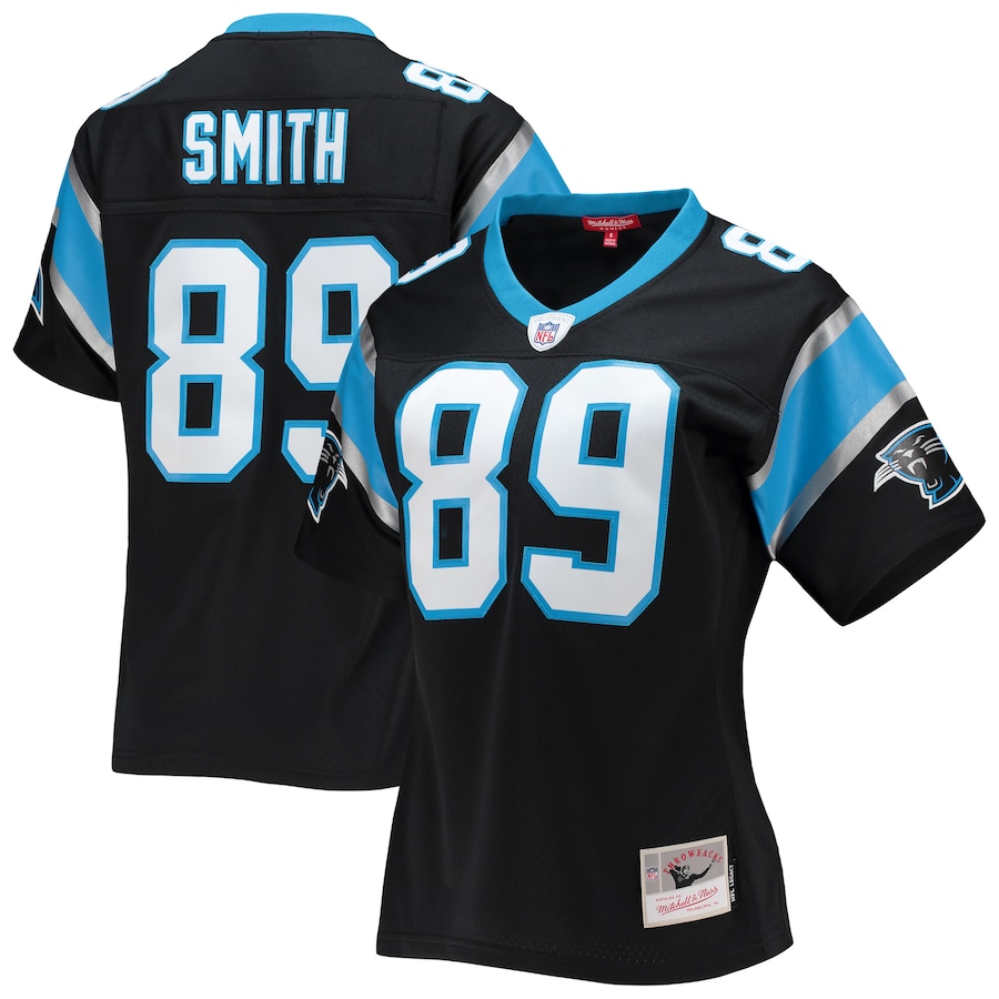 Women’s Carolina Panthers Steve Smith Mitchell & Ness Black Legacy Replica Player Jersey