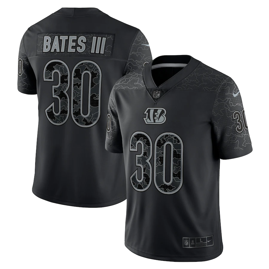 Men's Cincinnati Bengals Jessie Bates III Black RFLCTV Limited Jersey